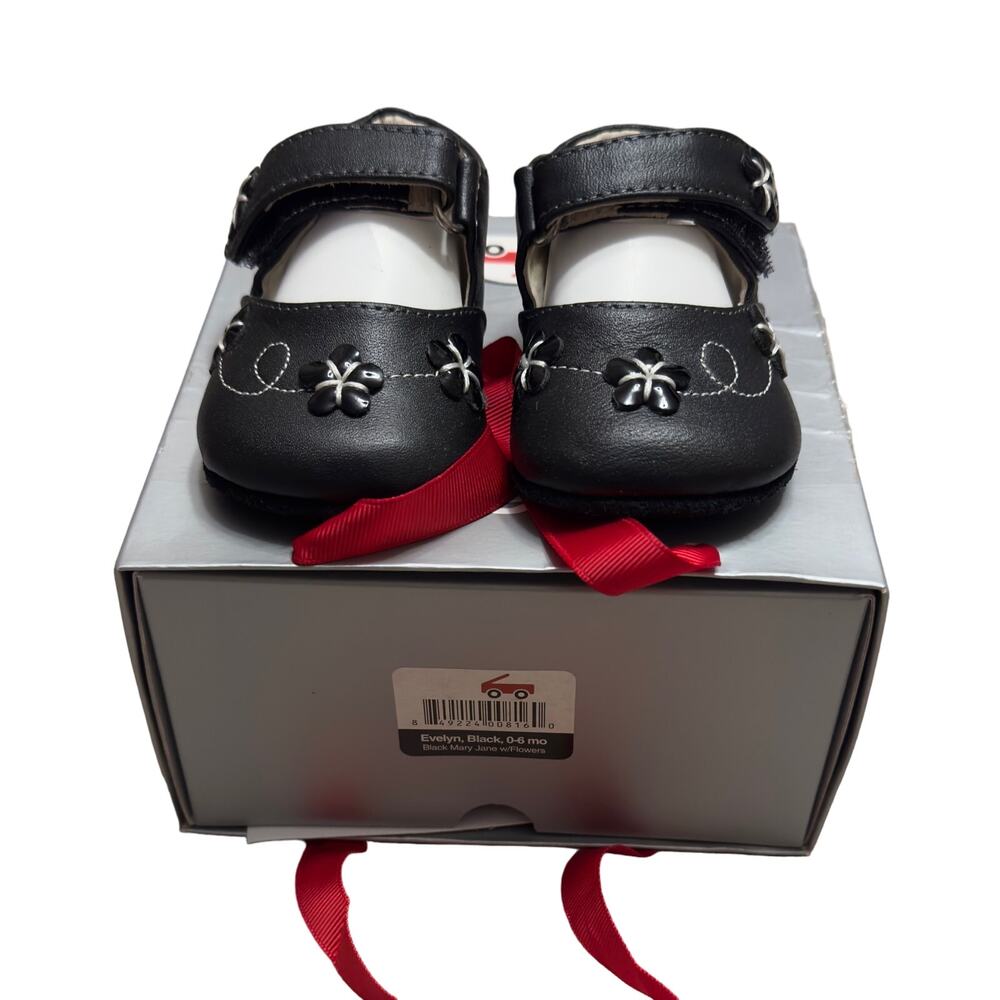 Girls See Kai Run Smaller Black Mary Jane Shoes Size 0-6M